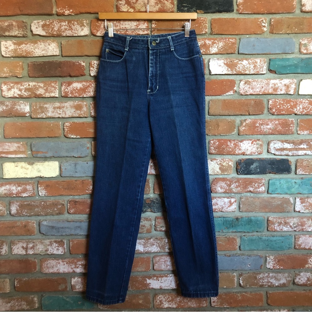Vintage Bon Jour High Rise Slim Straight Jeans